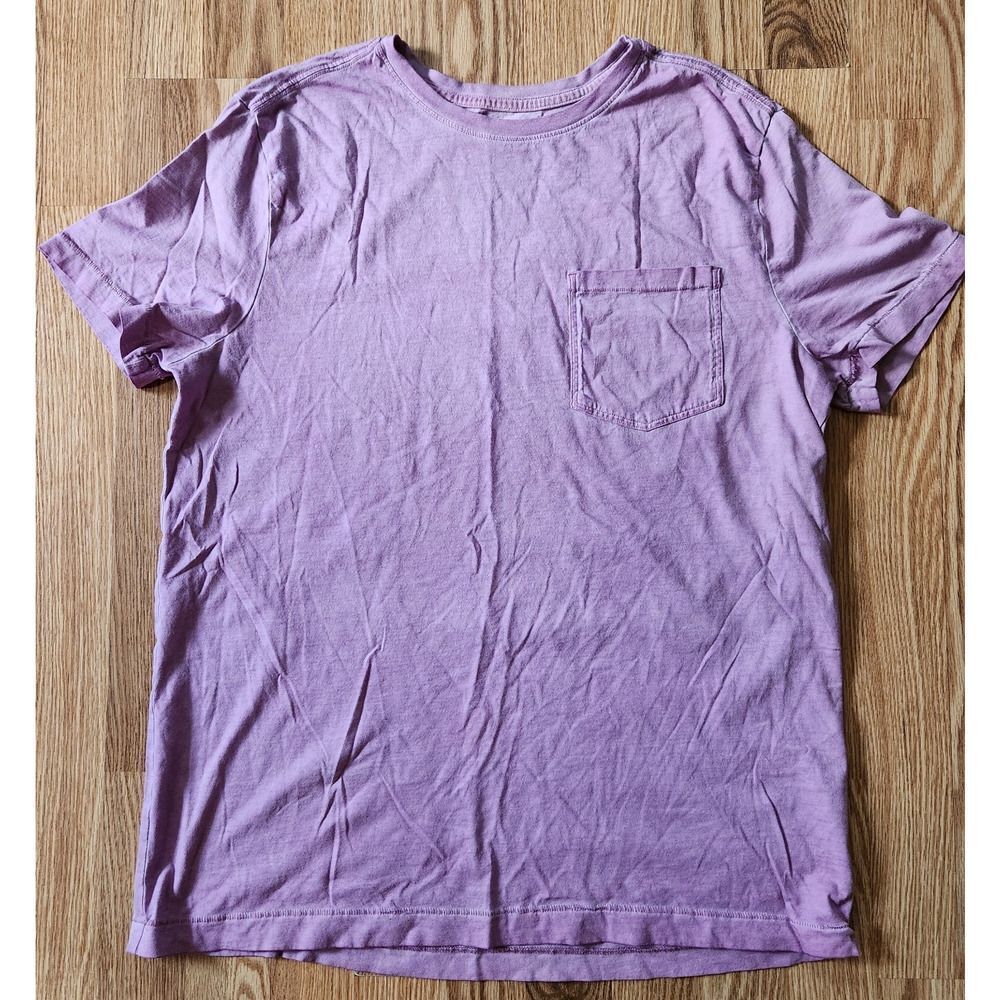 Goodfellow Co Pullover Tshirt Large Purple Casual Tee Crew Neck Short Sleeves
